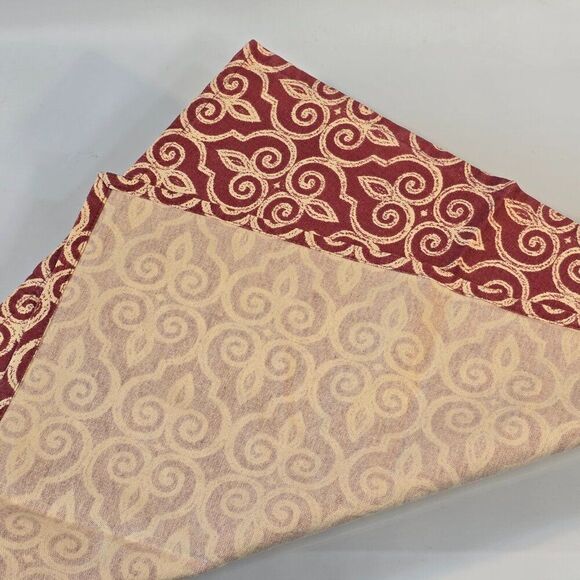 Set Of 10 Cloth Dinner Napkins Abstract Backgrounds Damask Burnt Orange Beige - Picture 4 of 5